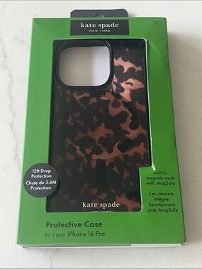 kate spade Brown Tortoiseshell MagSafe iPhone 16 Pro Case